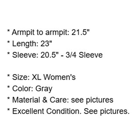 Charlotte Tarantola Jacket Womens XL Gray Wool Blend Lined Swing Trapeze Pleat - Picture 4 of 13